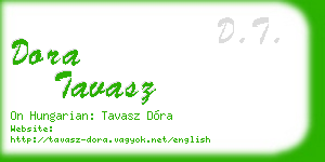 dora tavasz business card