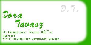 dora tavasz business card